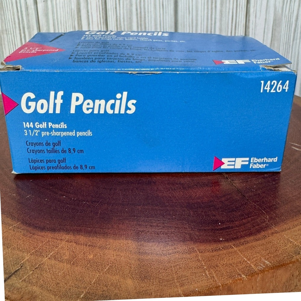 Eberhard Faber Golf Pencils 144 Count Pre-Sharpened‎ Yellow 3.5 Inch Bulk 14264